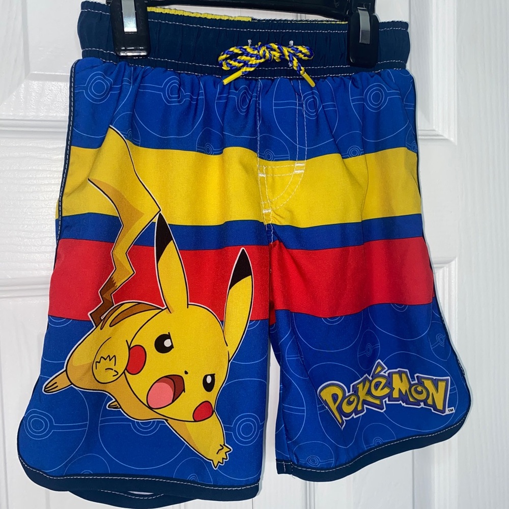 XS Boys Pokémon Pikachu swim trunks